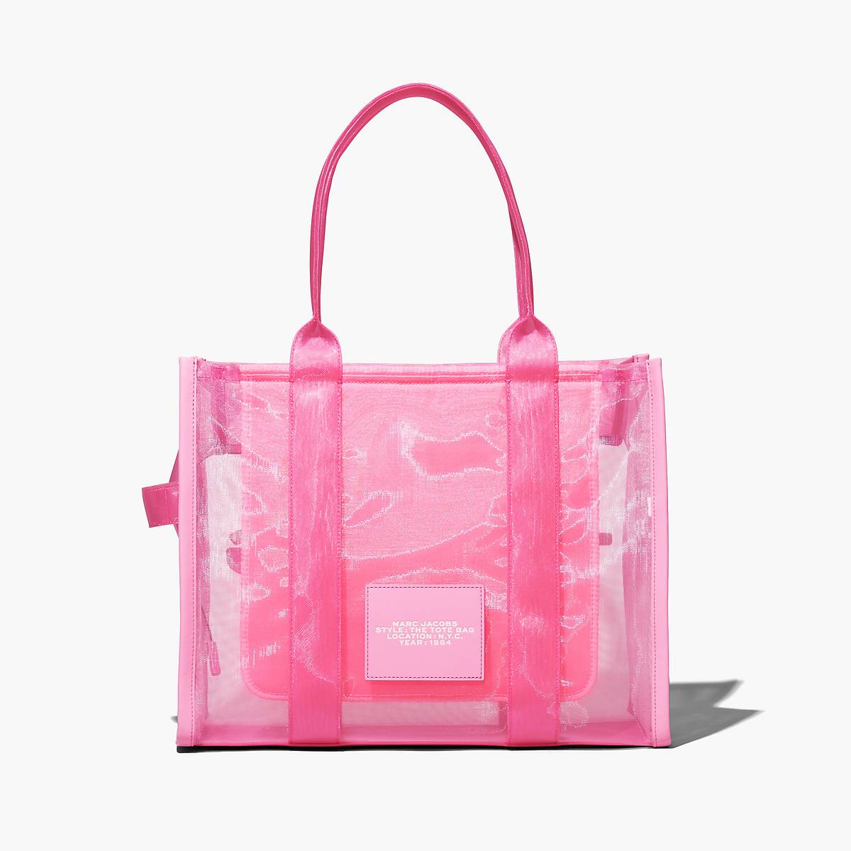 Women Marc Jacobs Mesh Large Tote Bags Pink | UK MJ7812-L32