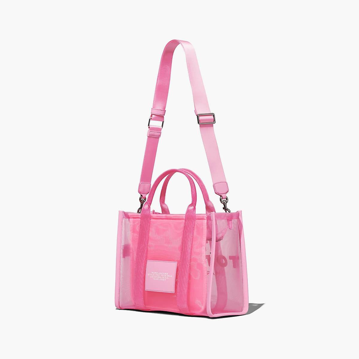 Women Marc Jacobs Mesh Medium Tote Bags Pink | UK MJ0724-A78