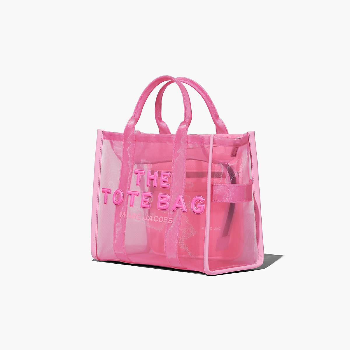 Women Marc Jacobs Mesh Medium Tote Bags Pink | UK MJ0724-A78