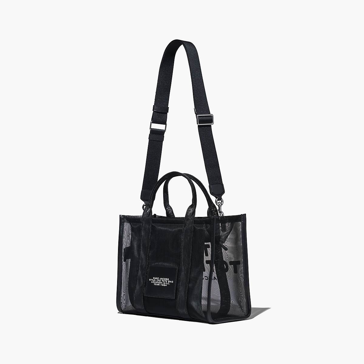 Women Marc Jacobs Mesh Medium Tote Bags Black | UK MJ6894-F84