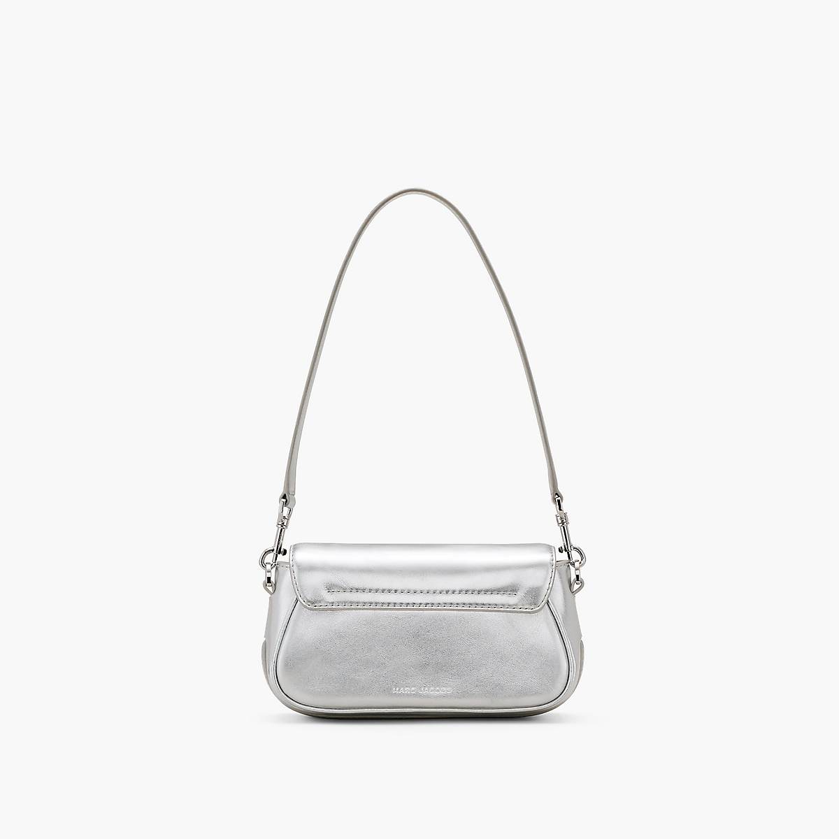 Women Marc Jacobs Metallic Leather Clover Shoulder Bags Silver | UK MJ4238-U04