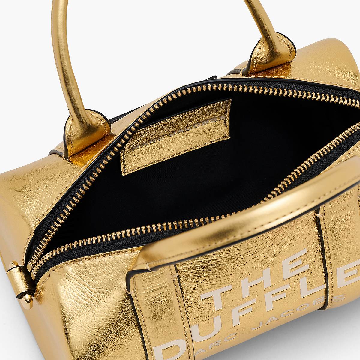 Women Marc Jacobs Metallic Leather Mini Duffle Crossbody Bags Gold | UK MJ2834-Q48