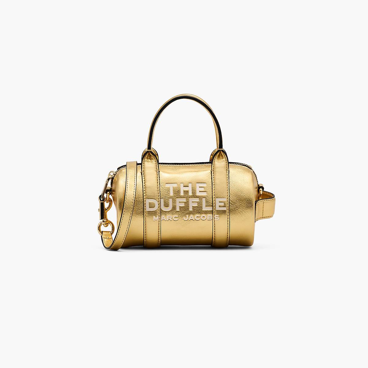 Women Marc Jacobs Metallic Leather Mini Duffle Crossbody Bags Gold | UK MJ2834-Q48