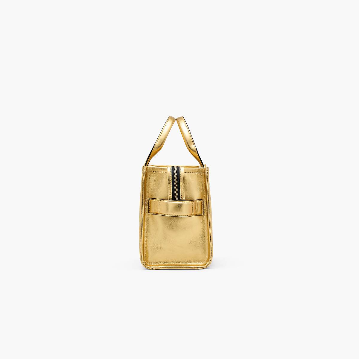 Women Marc Jacobs Metallic Leather Small Tote Bags Gold | UK MJ3946-M27