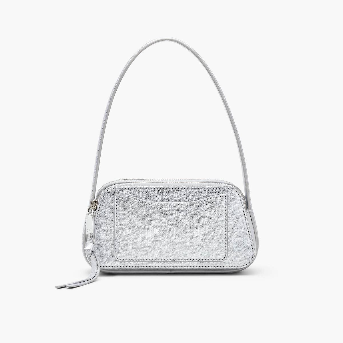 Women Marc Jacobs Metallic Slingshot Shoulder Bags Silver | UK MJ2591-N53