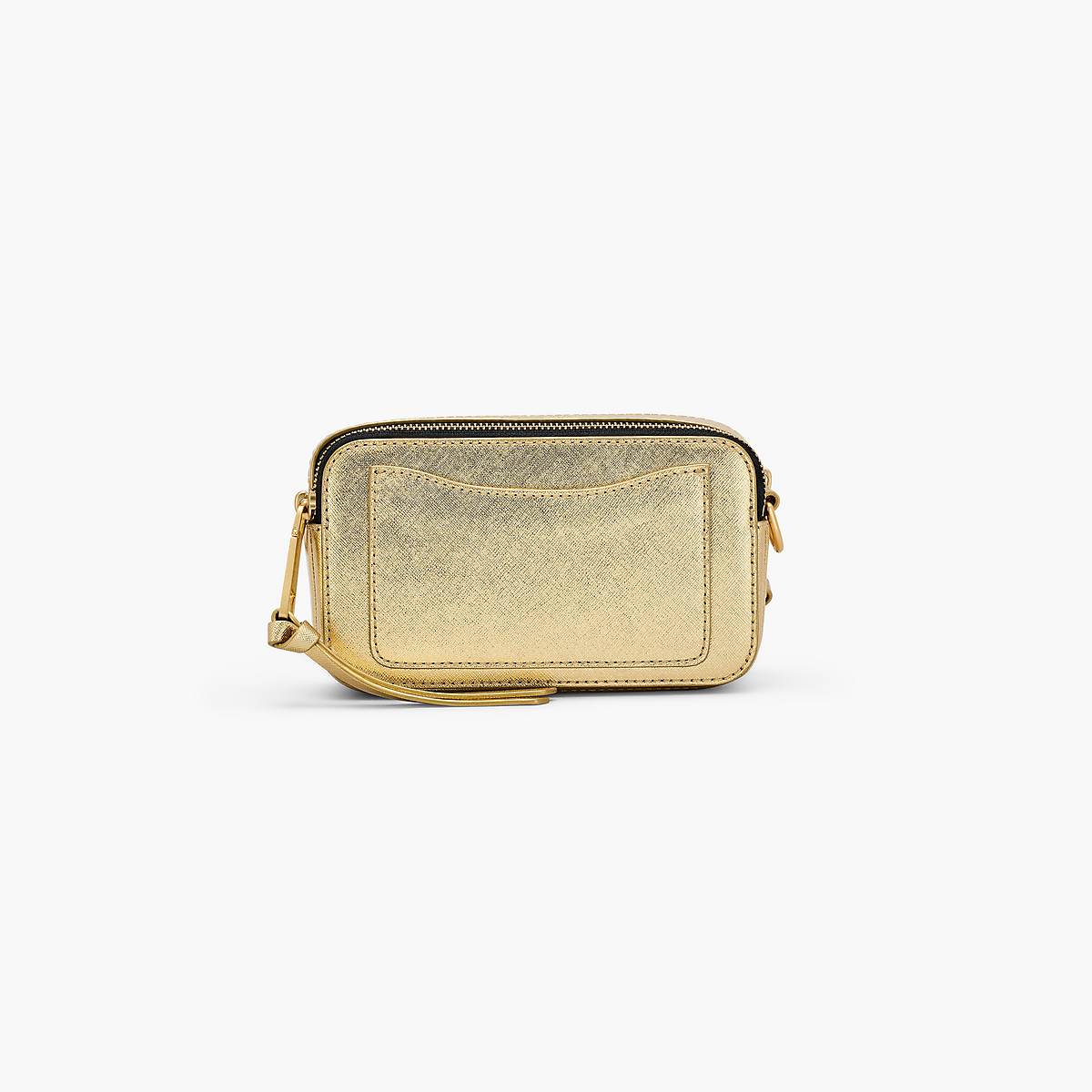 Women Marc Jacobs Metallic Snapshot Bags Gold | UK MJ1275-V14