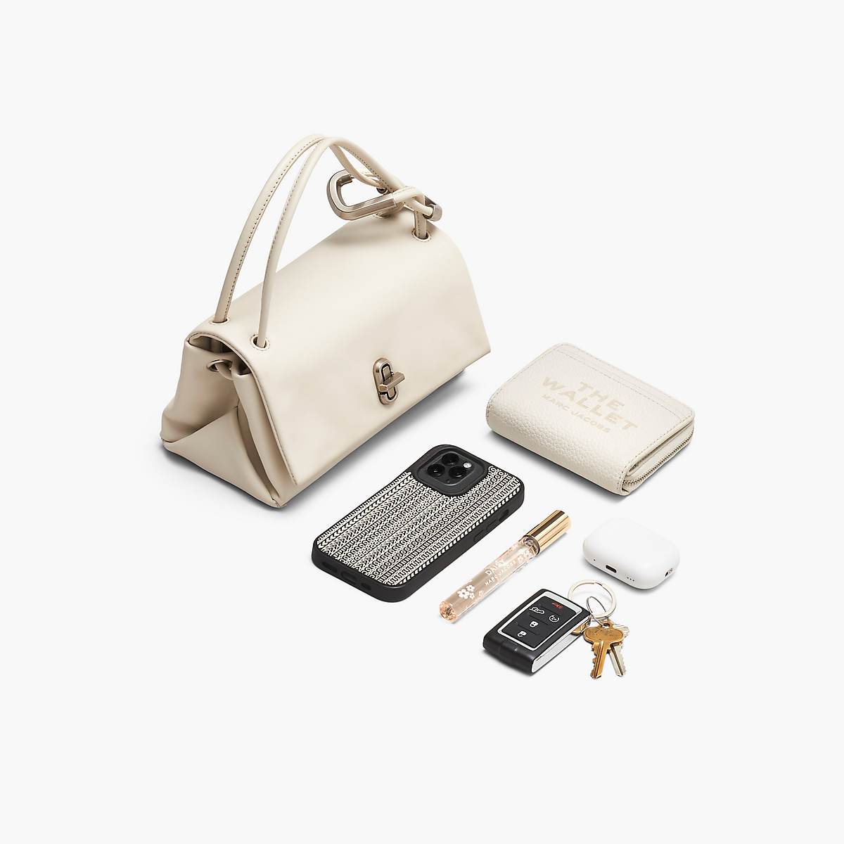 Women Marc Jacobs Mini Dual Bag Handbag White | UK MJ8526-R80