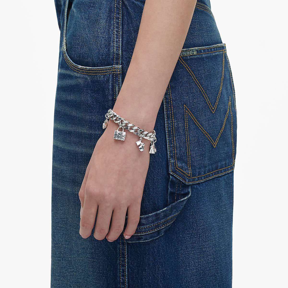 Women Marc Jacobs Mini Icon Charm Bracelets Light Silver | UK MJ8194-X45