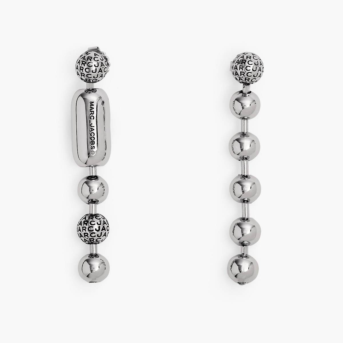 Women Marc Jacobs Monogram Ball Chain Earrings Light Silver | UK MJ2639-K14