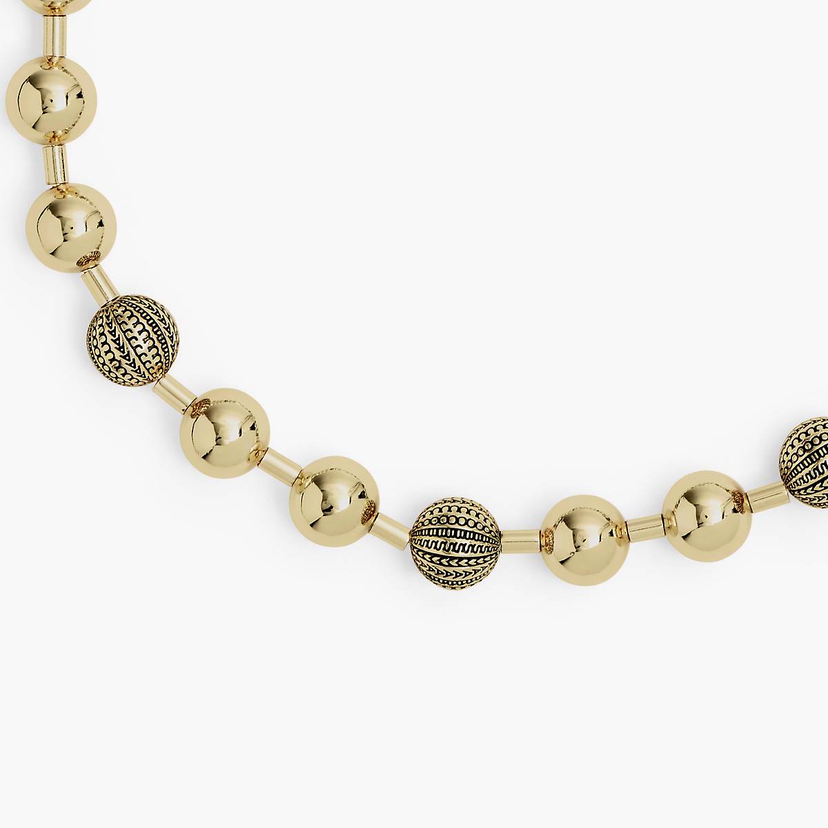 Women Marc Jacobs Monogram Ball Chain Necklaces Light Gold | UK MJ3172-F02