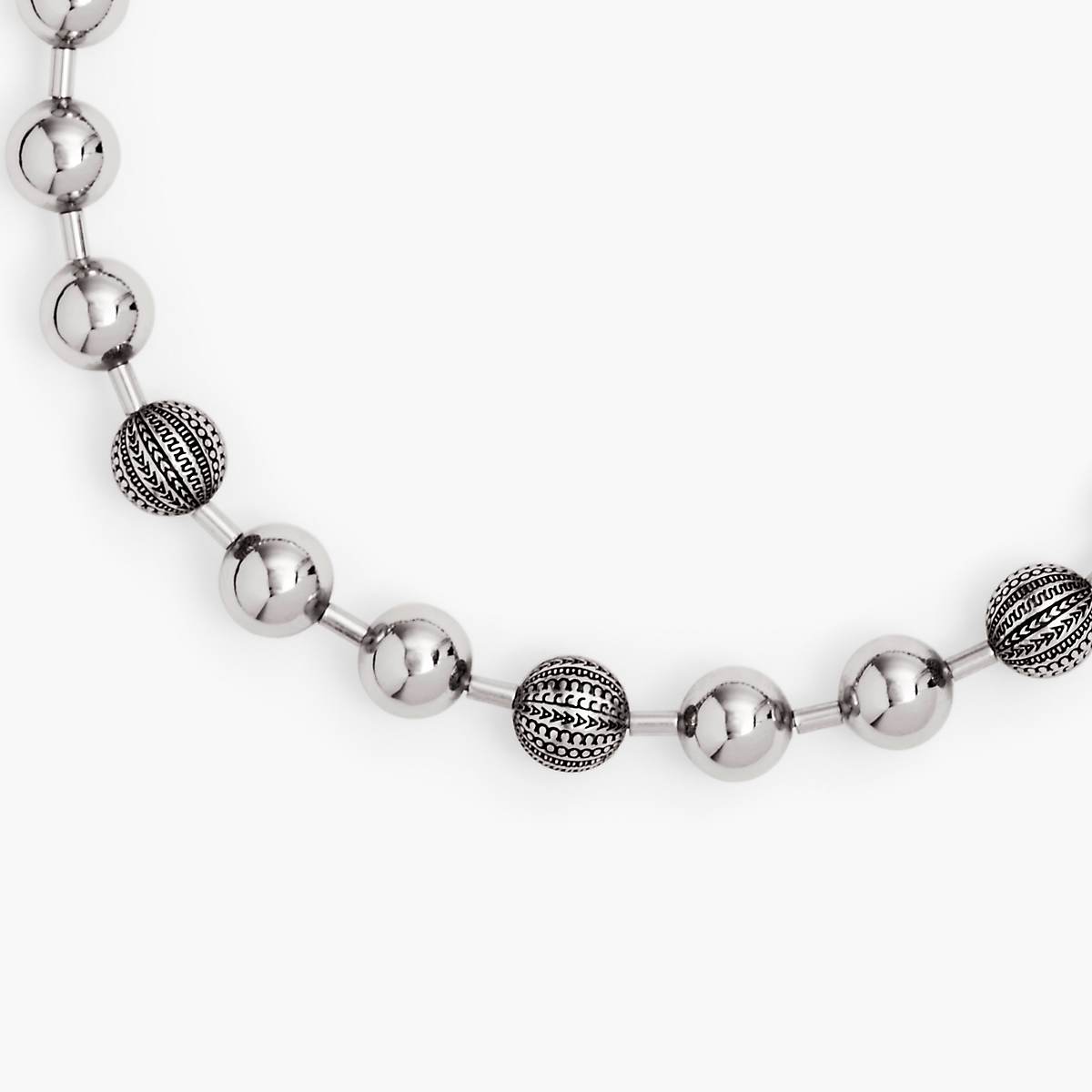 Women Marc Jacobs Monogram Ball Chain Necklaces Light Silver | UK MJ8701-G76