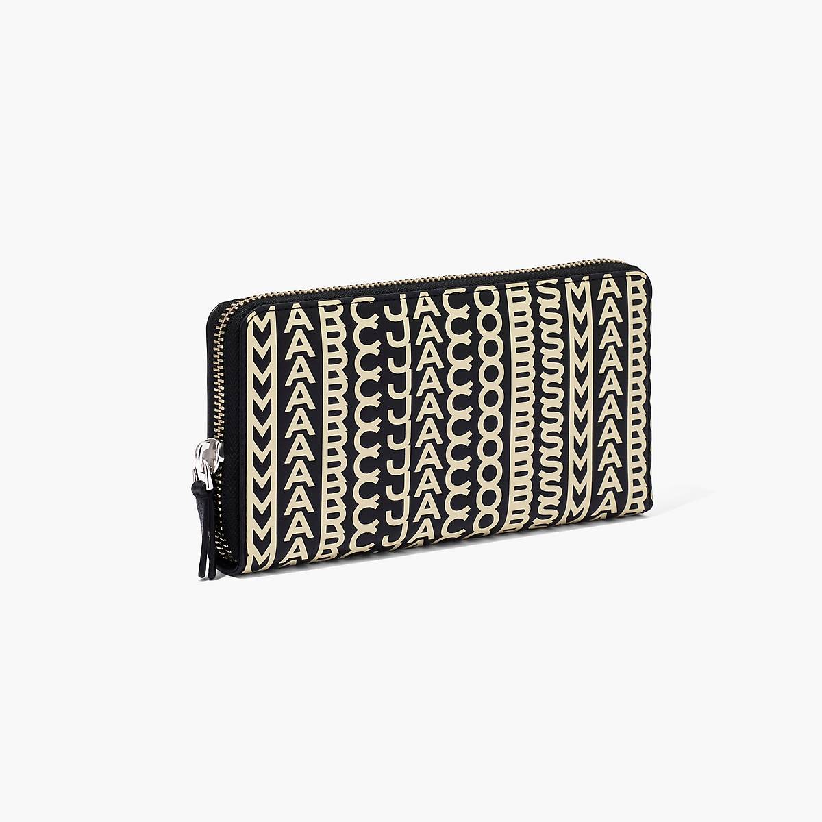 Women Marc Jacobs Monogram Continental Wallets Black / White | UK MJ6948-Z01