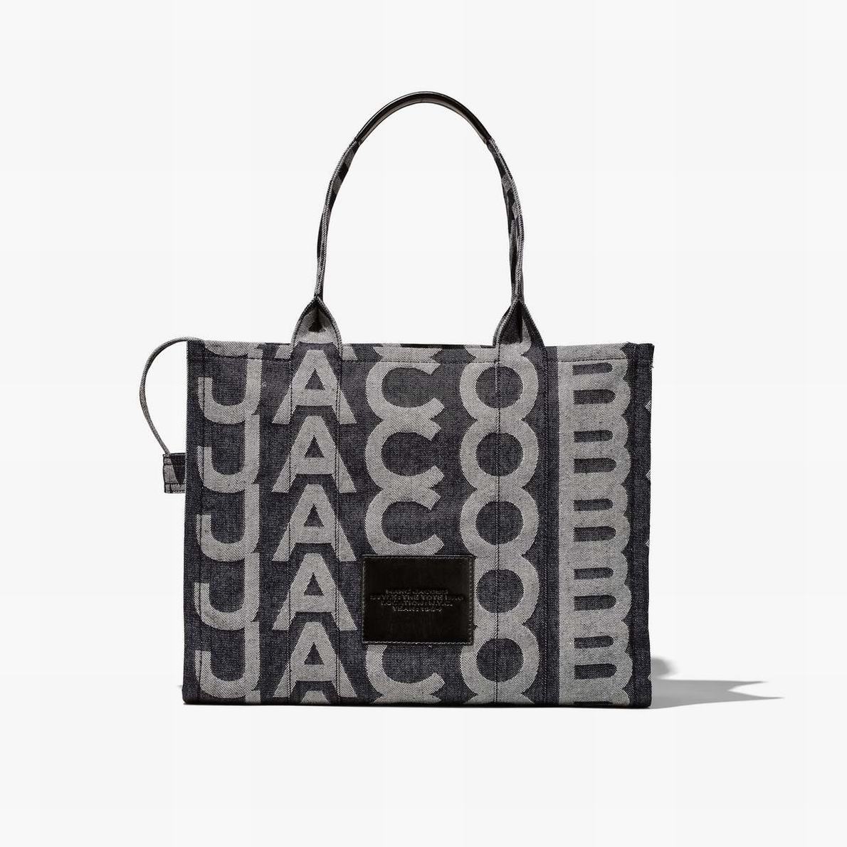 Women Marc Jacobs Monogram Denim Large Tote Bags Blue | UK MJ2571-M65