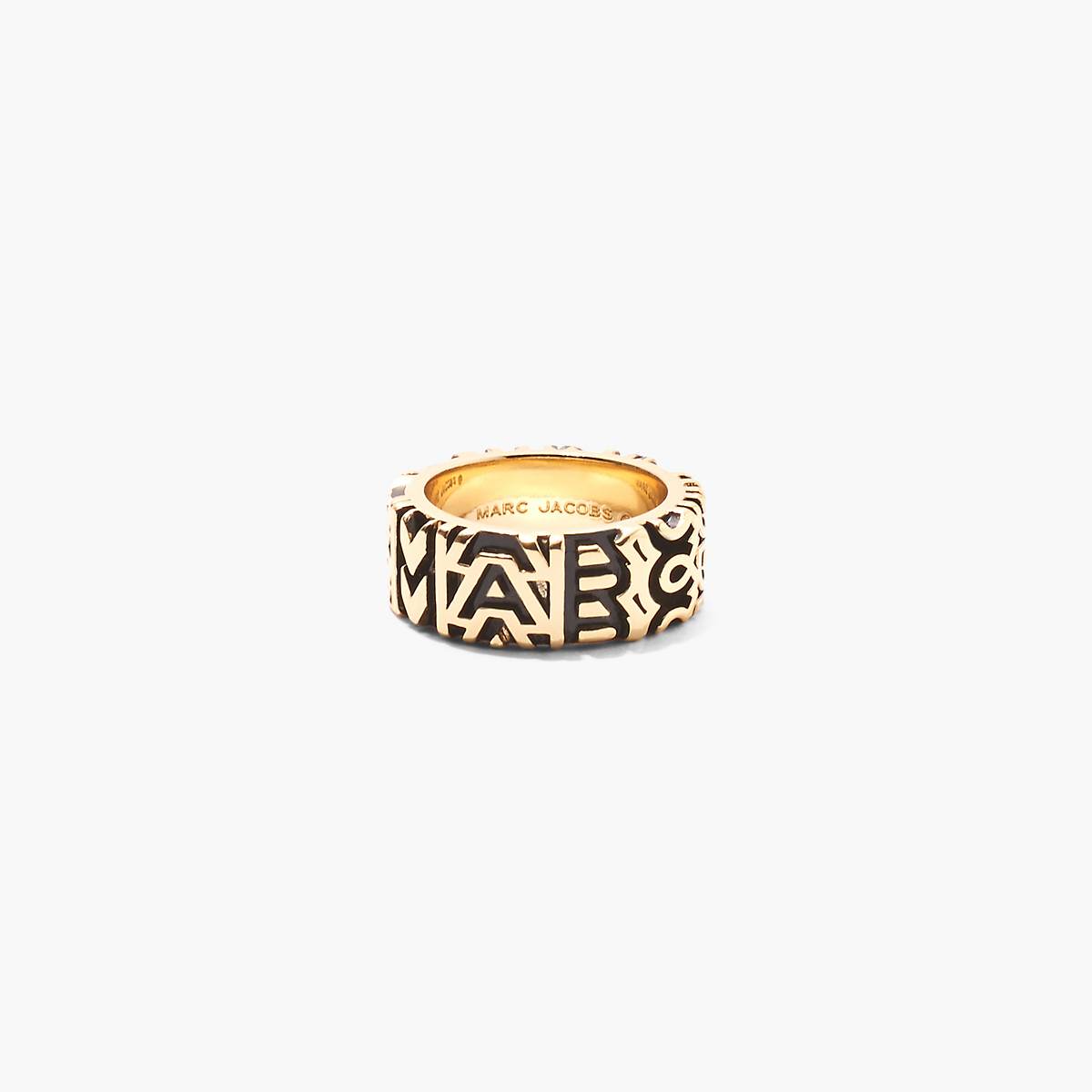 Women Marc Jacobs Monogram Engraved Rings Gold | UK MJ0156-Y82