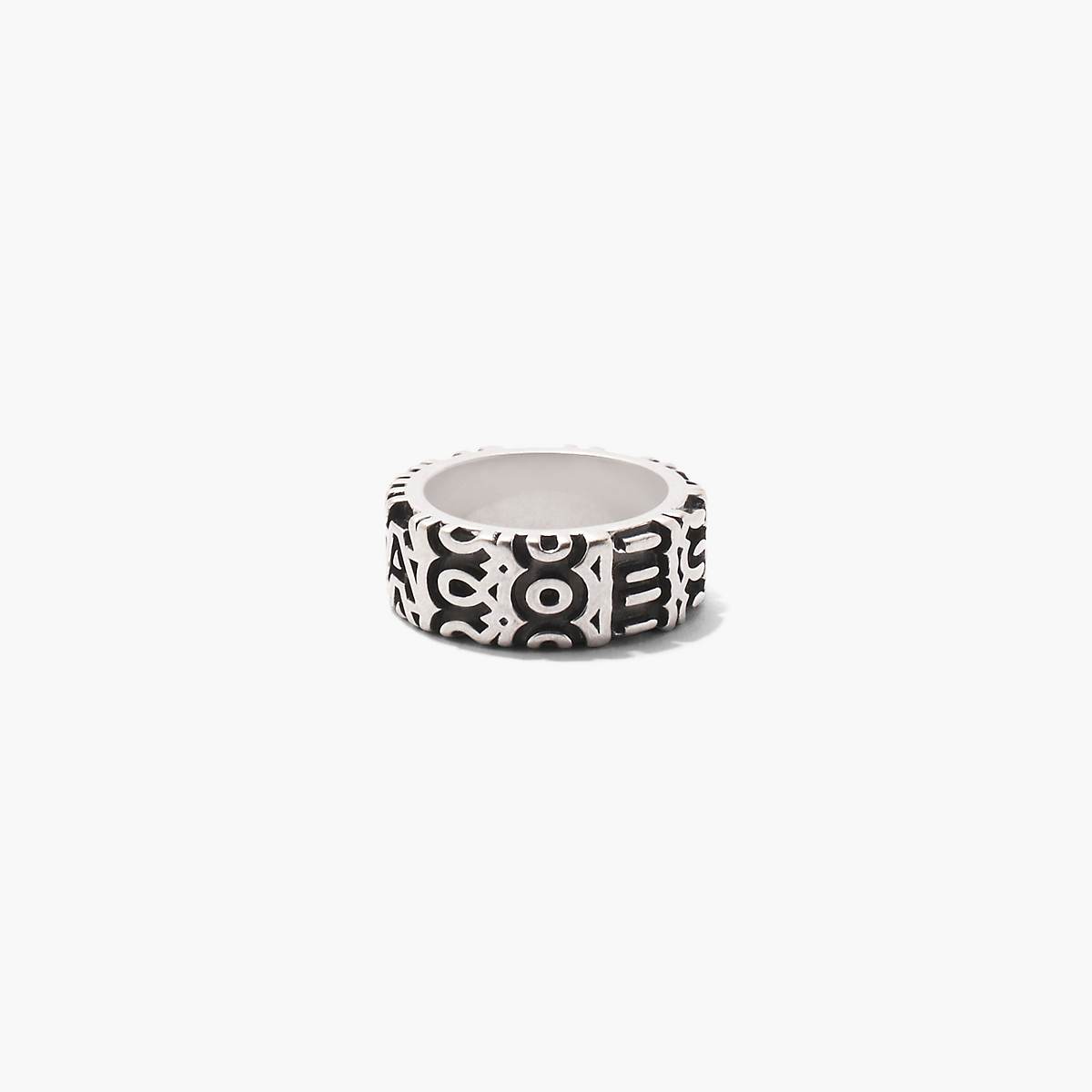 Women Marc Jacobs Monogram Engraved Rings Silver | UK MJ0516-U70