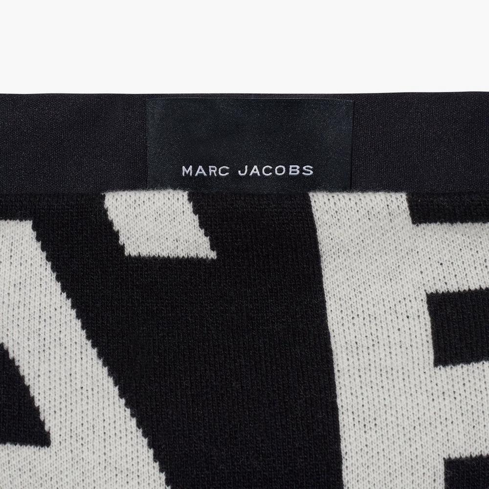 Women Marc Jacobs Monogram Knit Tube Skirts Black / White | UK MJ3057-N26