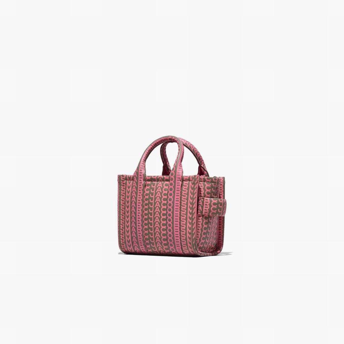 Women Marc Jacobs Monogram Leather Micro Tote Bags Pink | UK MJ1938-C63