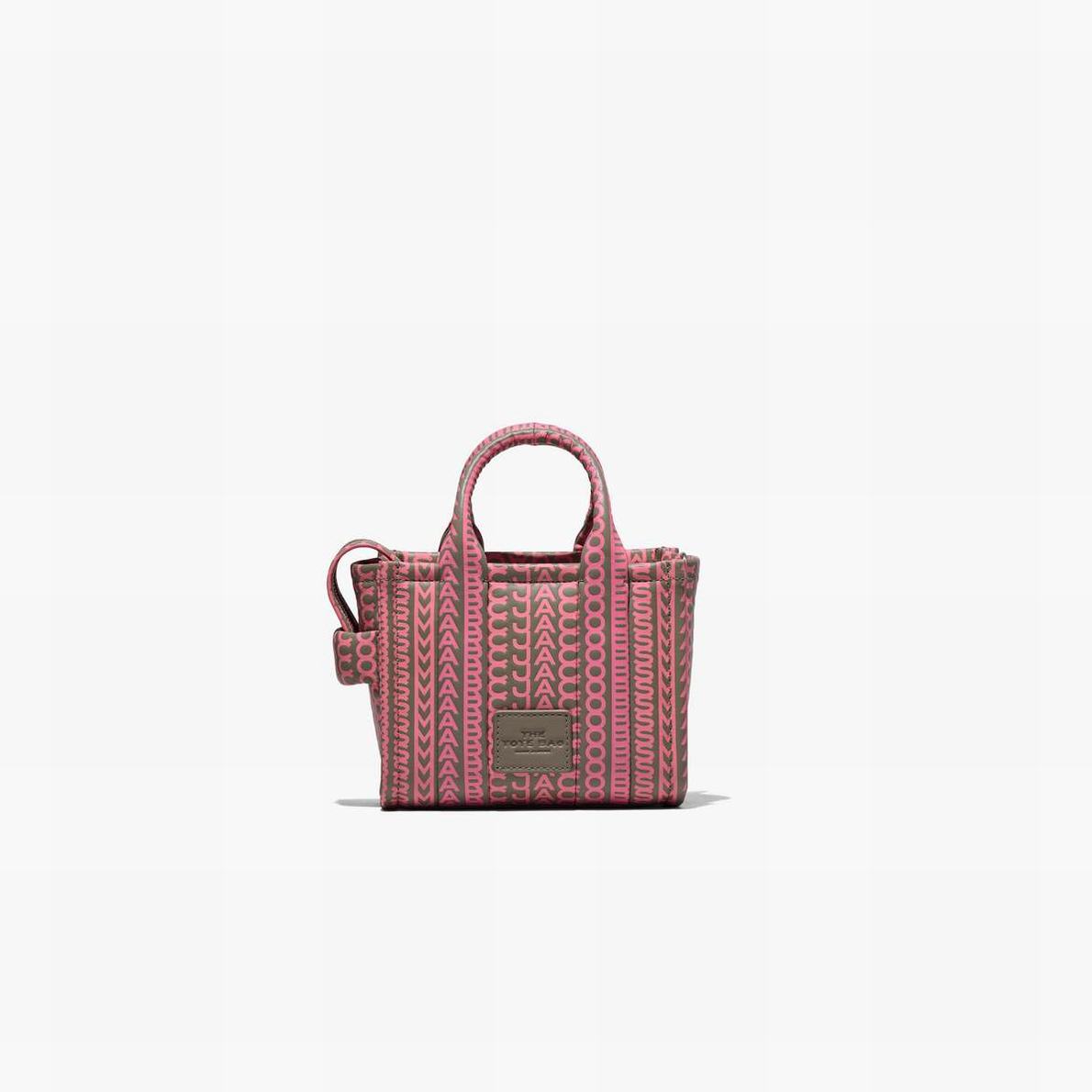 Women Marc Jacobs Monogram Leather Micro Tote Bags Pink | UK MJ1938-C63