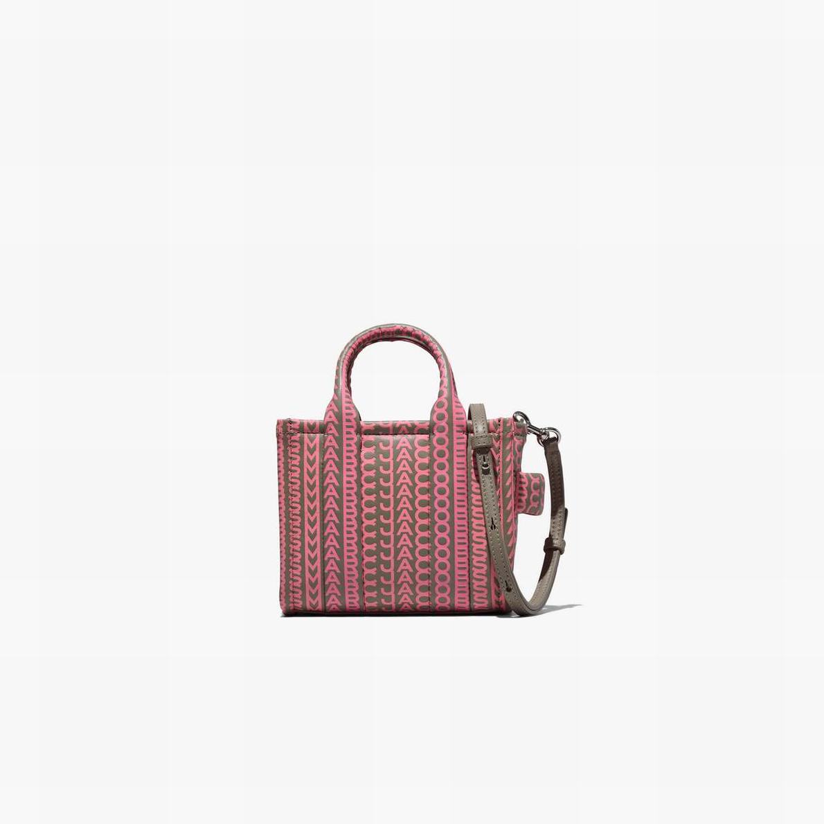 Women Marc Jacobs Monogram Leather Micro Tote Bags Pink | UK MJ1938-C63