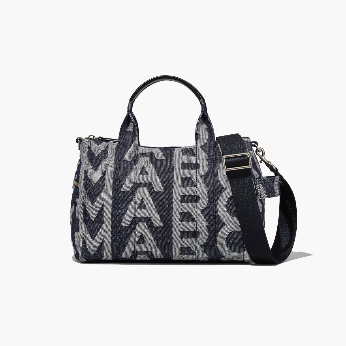 Women Marc Jacobs Monogram Medium Denim Duffle Satchel Bags Blue | UK MJ9072-G67