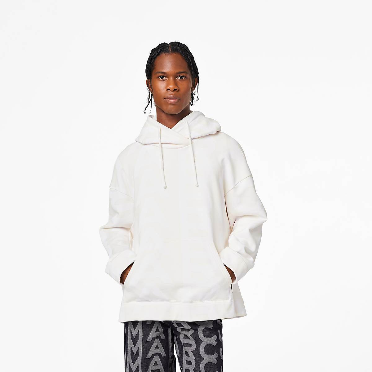 Women Marc Jacobs Monogram Oversized Hoodie White | UK MJ8294-F93