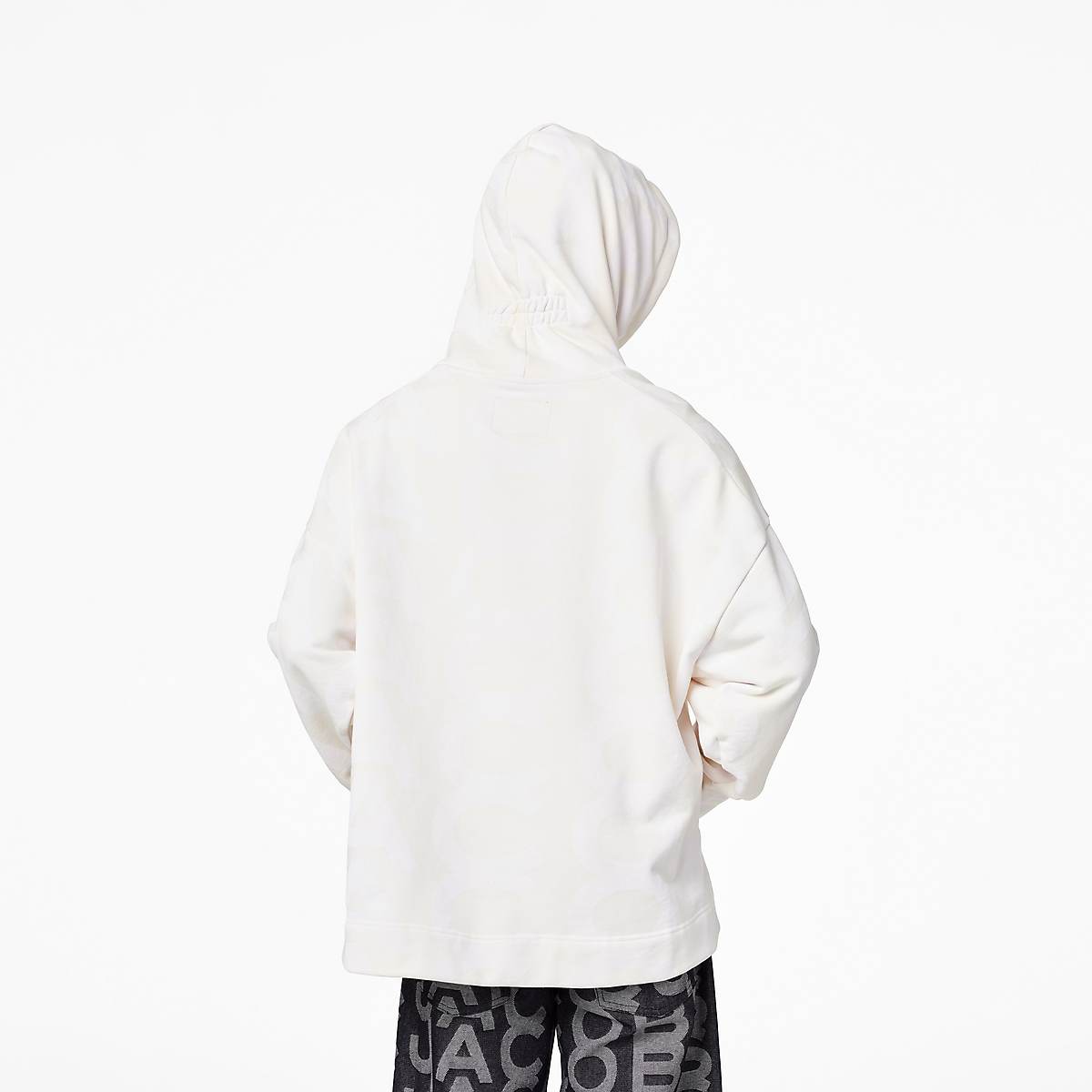 Women Marc Jacobs Monogram Oversized Hoodie White | UK MJ8294-F93