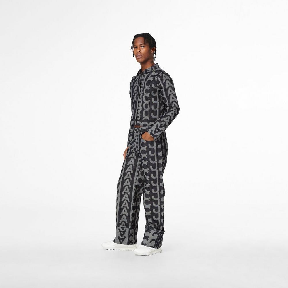 Women Marc Jacobs Monogram Oversized Pants Blue | UK MJ7125-O70