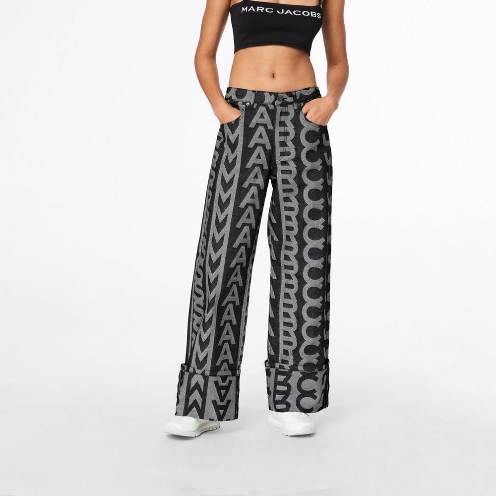 Women Marc Jacobs Monogram Oversized Pants Blue | UK MJ7125-O70