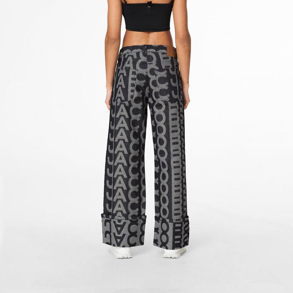 Women Marc Jacobs Monogram Oversized Pants Blue | UK MJ7125-O70