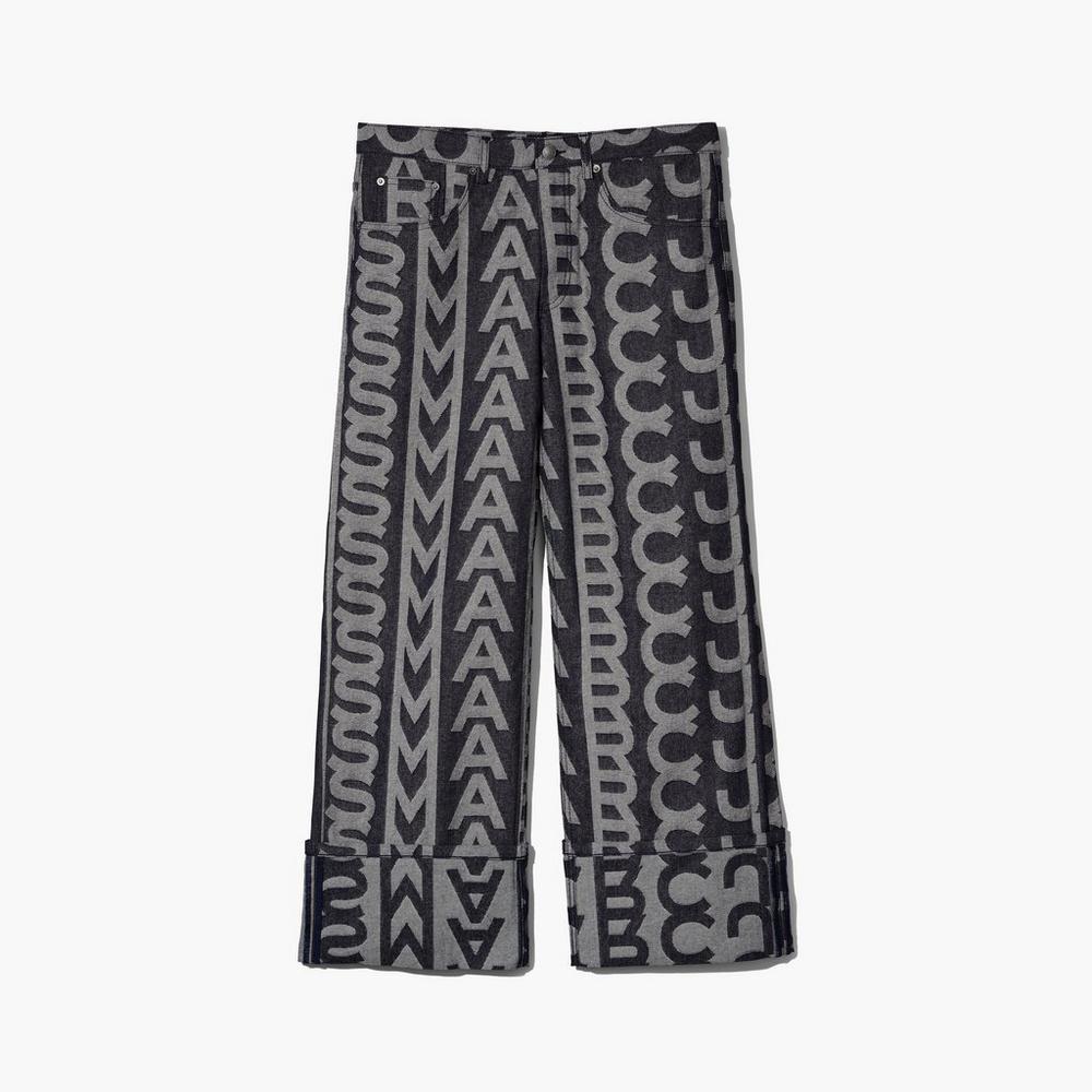 Women Marc Jacobs Monogram Oversized Pants Blue | UK MJ7125-O70