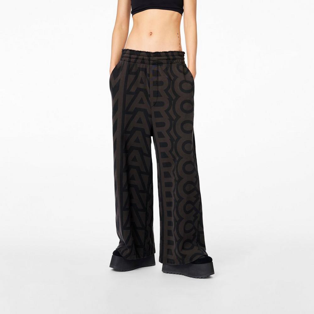 Women Marc Jacobs Monogram Oversized Sweatpants Black | UK MJ2491-P75