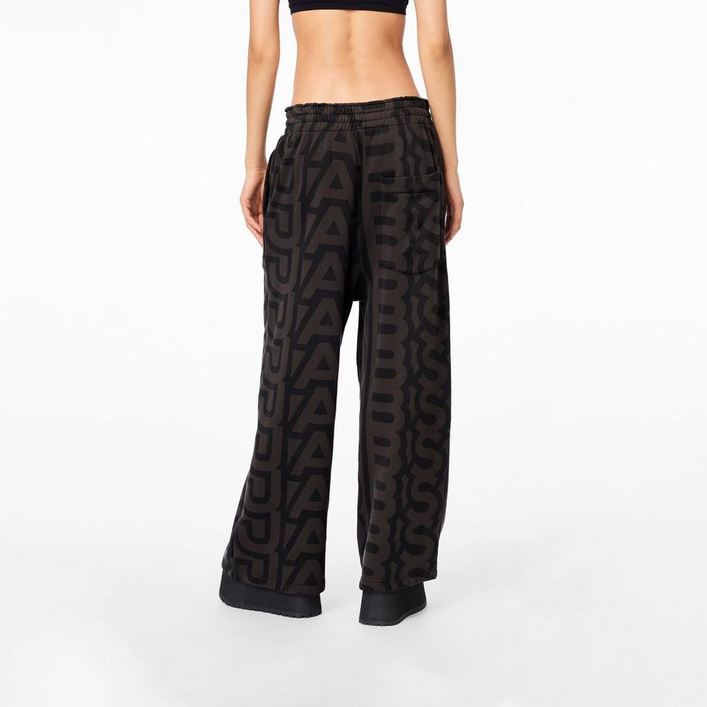 Women Marc Jacobs Monogram Oversized Sweatpants Black | UK MJ2491-P75