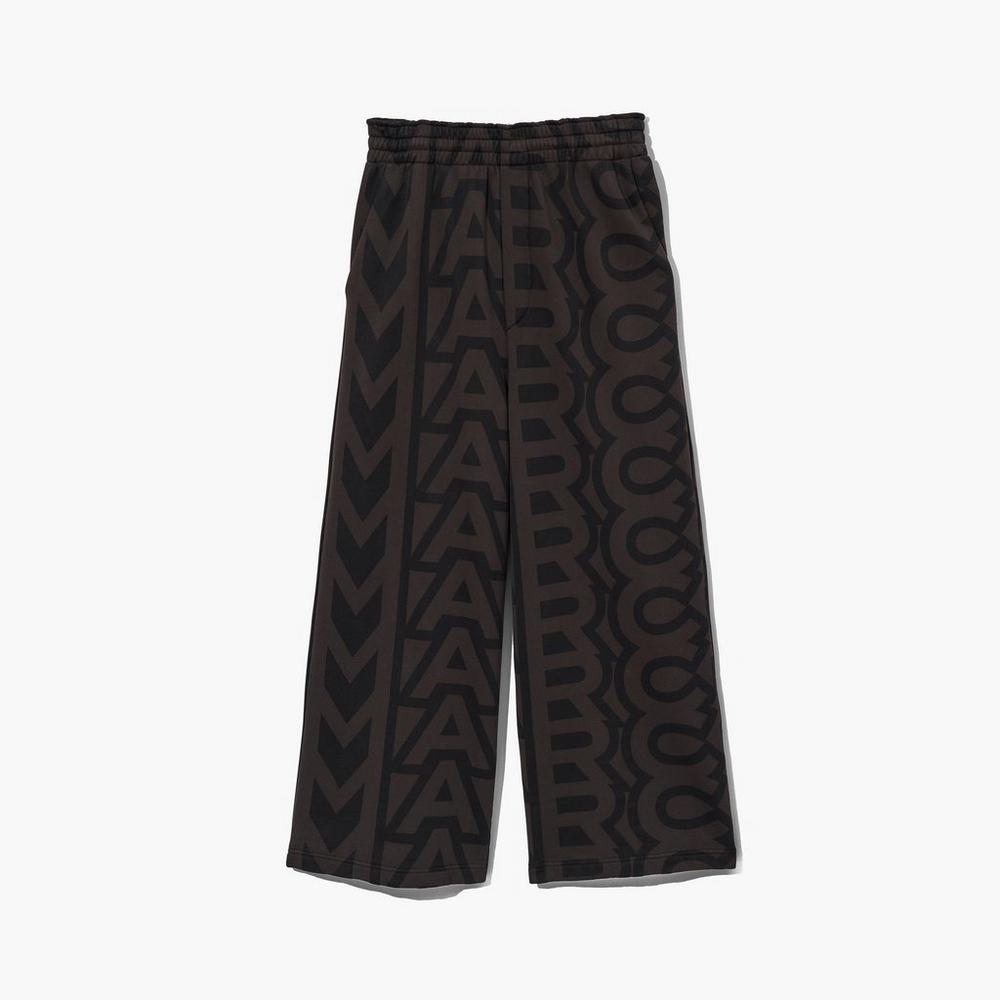 Women Marc Jacobs Monogram Oversized Sweatpants Black | UK MJ2491-P75