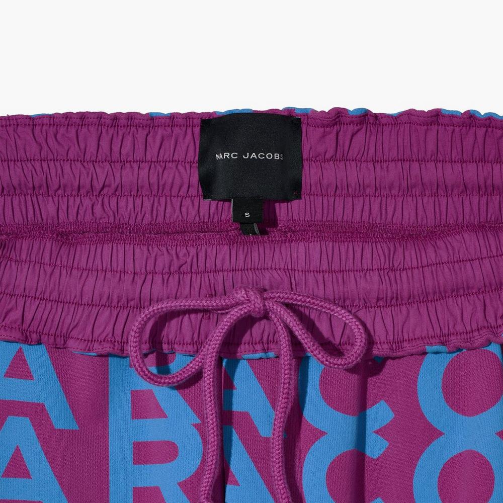 Women Marc Jacobs Monogram Oversized Sweatpants Purple / Blue | UK MJ6471-D25