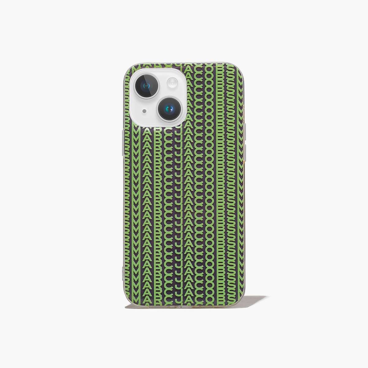 Women Marc Jacobs Monogram iPhone Case 14 Phone Case Grey / Green | UK MJ4761-W08