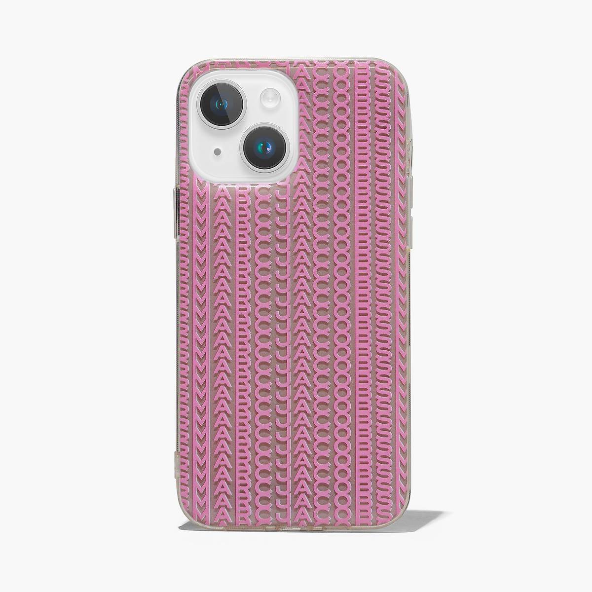 Women Marc Jacobs Monogram iPhone Case 14 Plus Phone Case Grey Brown / Pink | UK MJ7265-R70