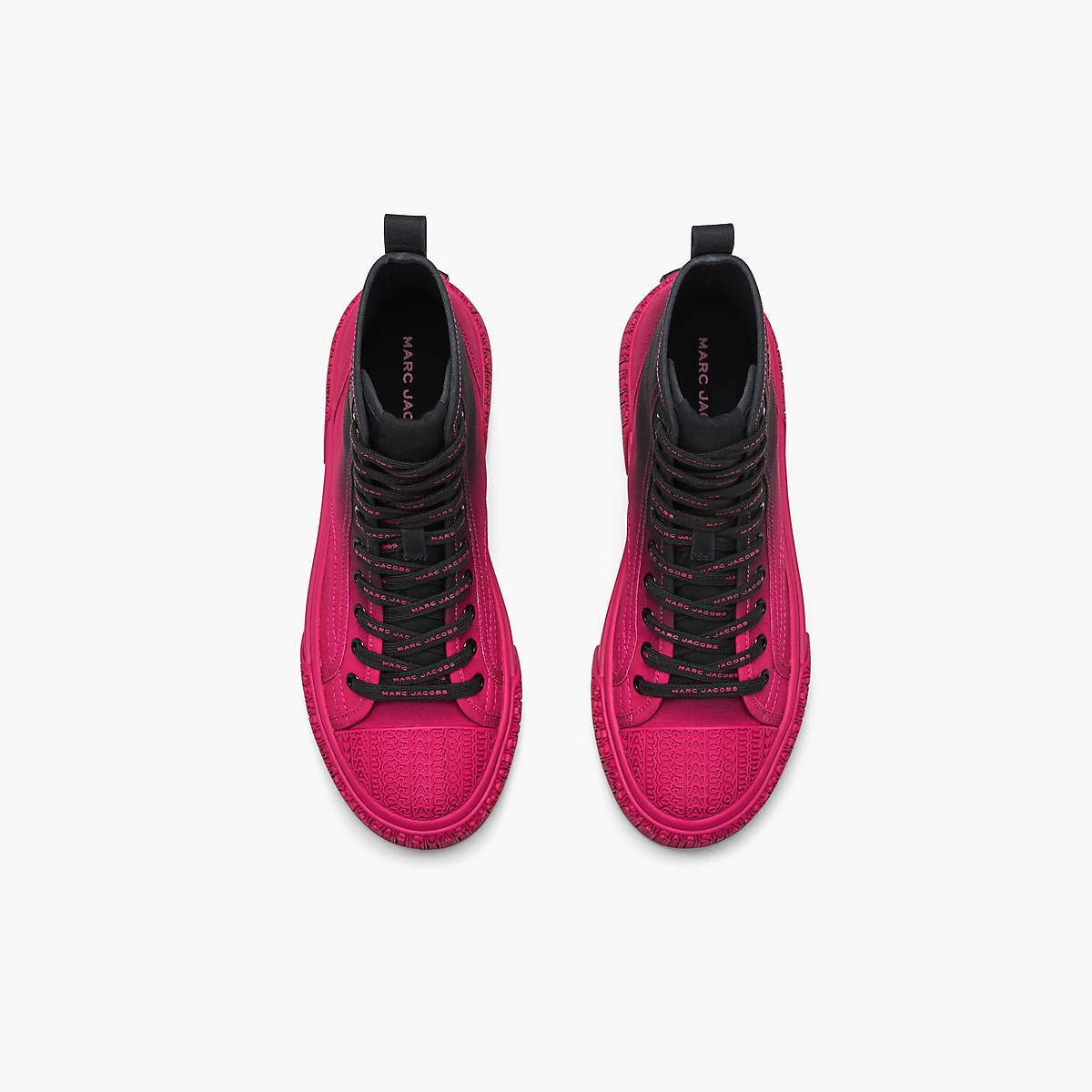 Women Marc Jacobs Ombré High Top Trainers Black / Pink | UK MJ3961-E17