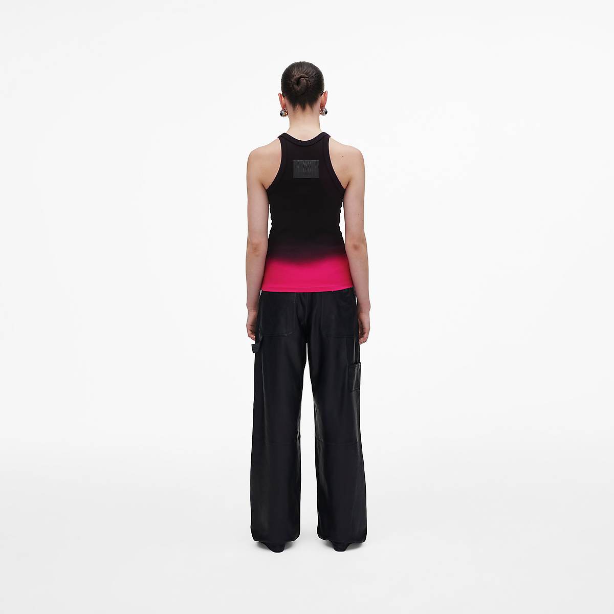 Women Marc Jacobs Ombré Spray Rib Tanks Black / Pink | UK MJ6095-V82