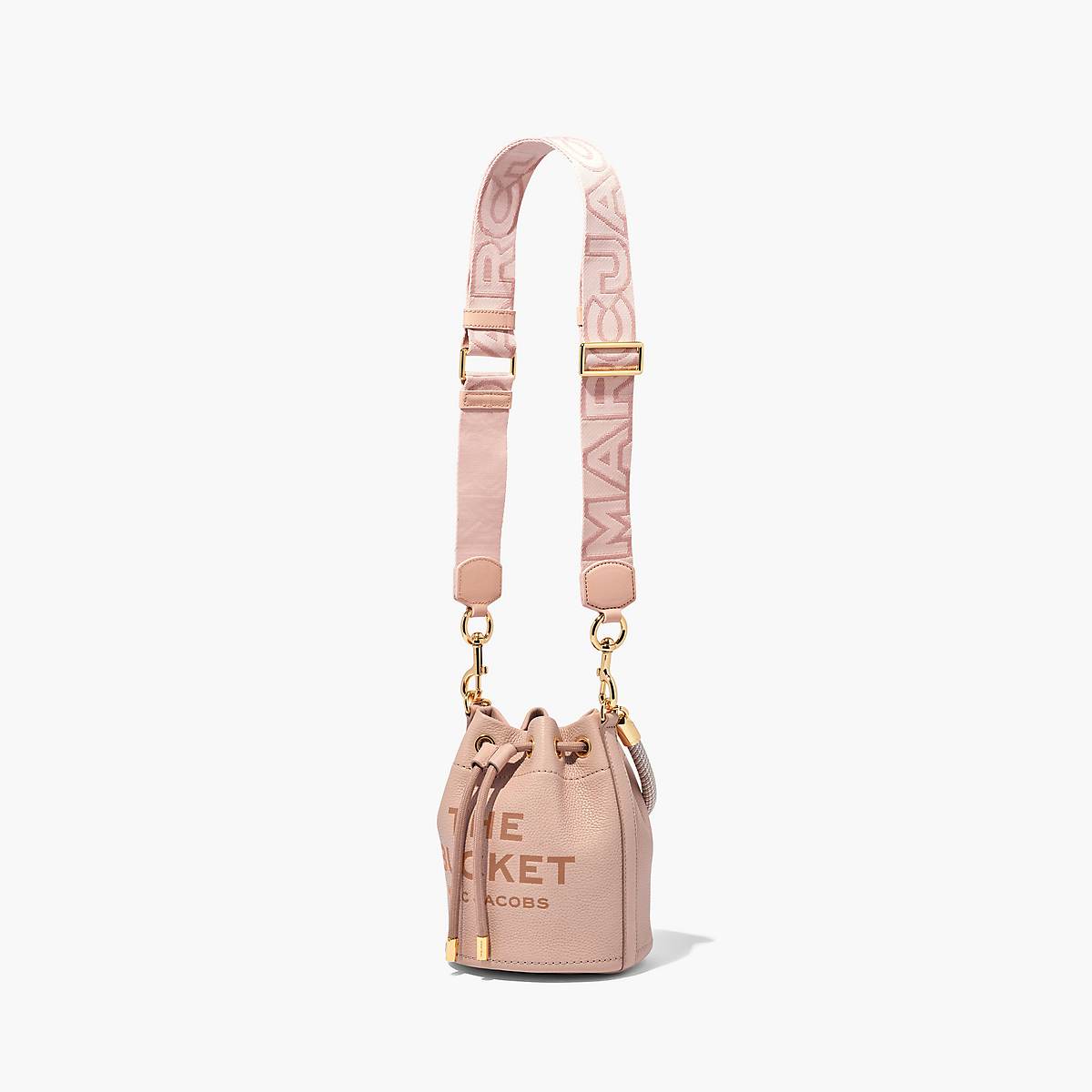 Women Marc Jacobs Outline Logo Webbing Bag Strap Rose Multicolor | UK MJ0246-J41