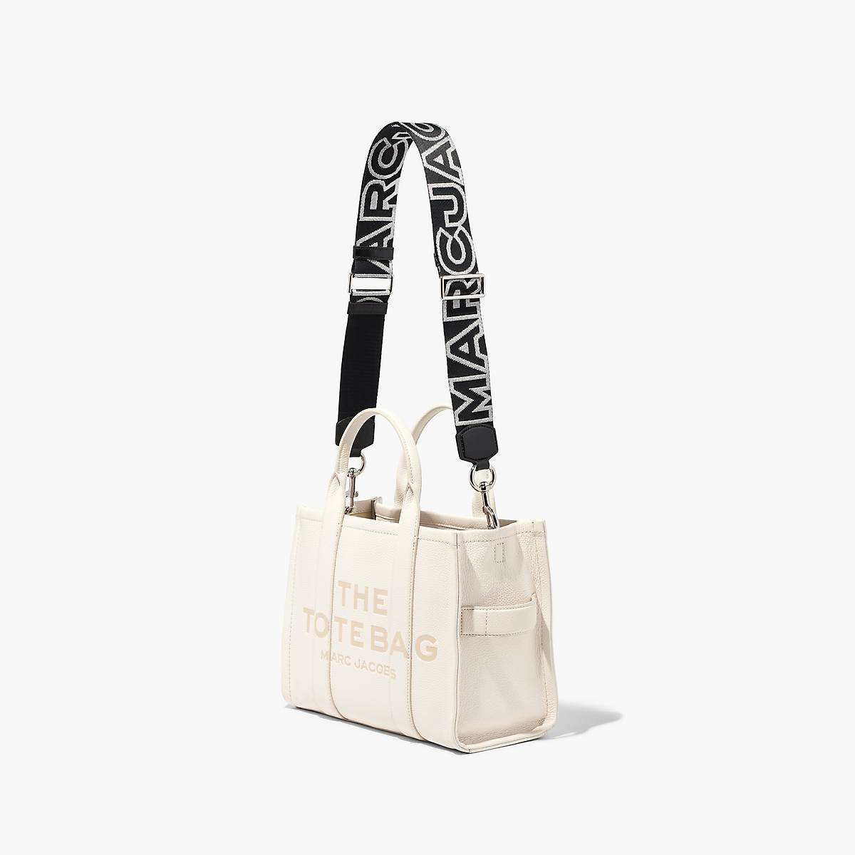 Women Marc Jacobs Outline Logo Webbing Bag Strap Black / Silver | UK MJ2498-C91