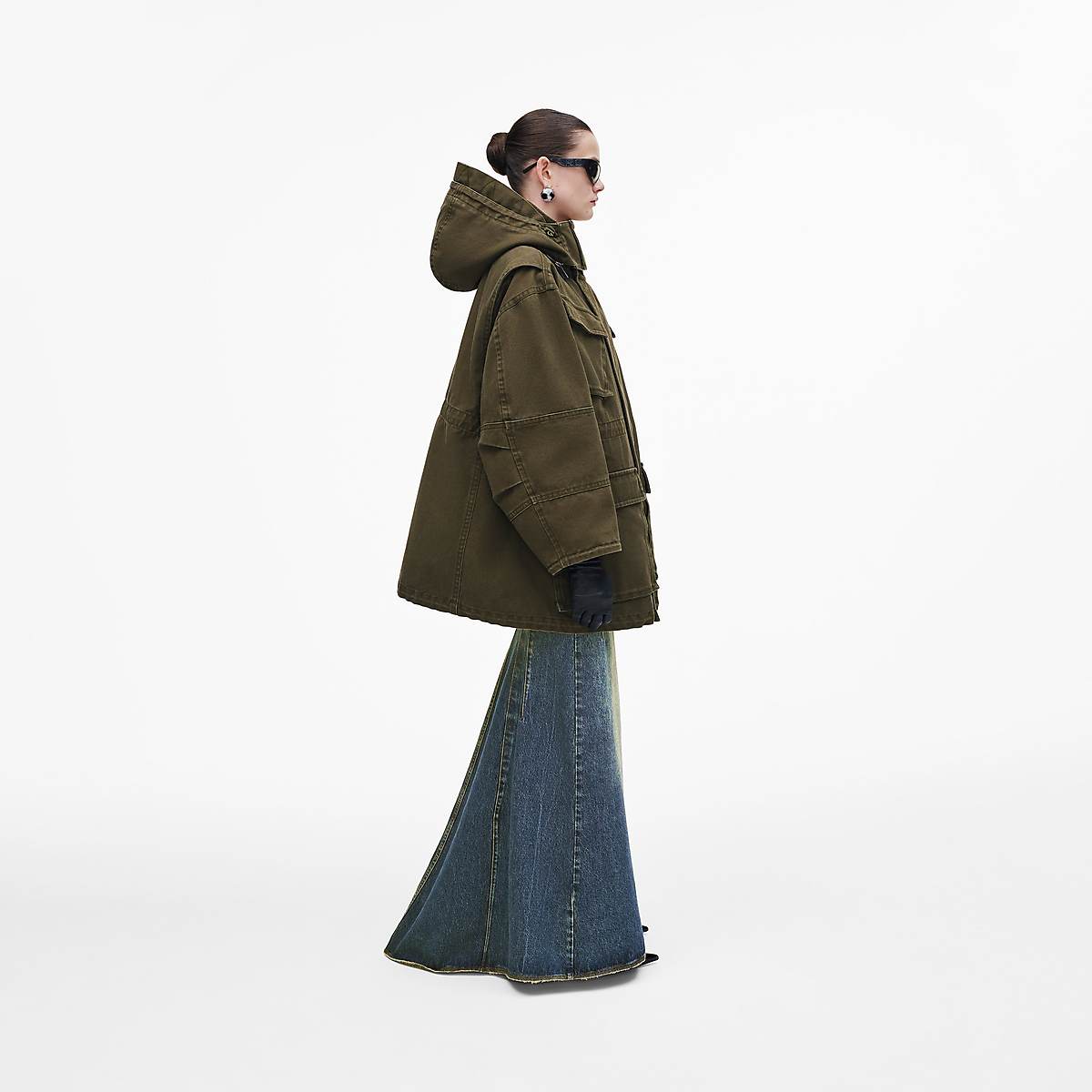 Women Marc Jacobs Oversized Cargo Canvas Jackets Olive | UK MJ0814-K39