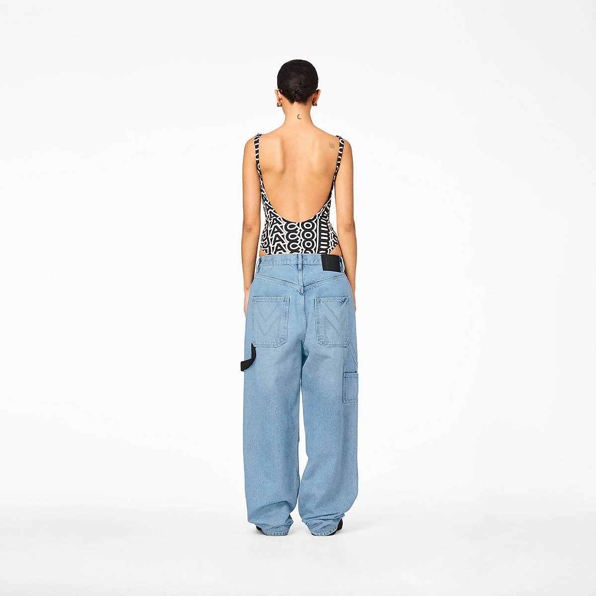 Women Marc Jacobs Oversized Carpenter Jeans Orange Blue | UK MJ8157-A98