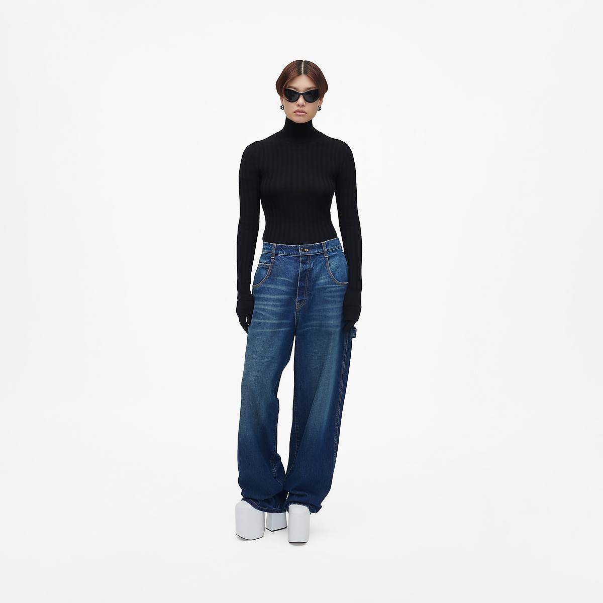 Women Marc Jacobs Oversized Jeans Indigo | UK MJ0379-P75