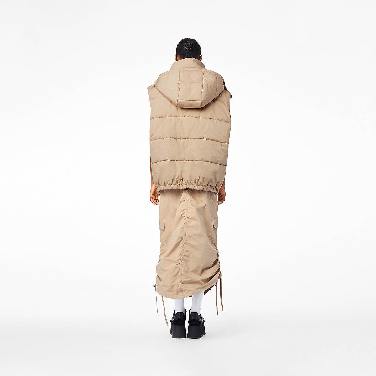 Women Marc Jacobs Oversized Puffer Vest Beige | UK MJ6137-S49