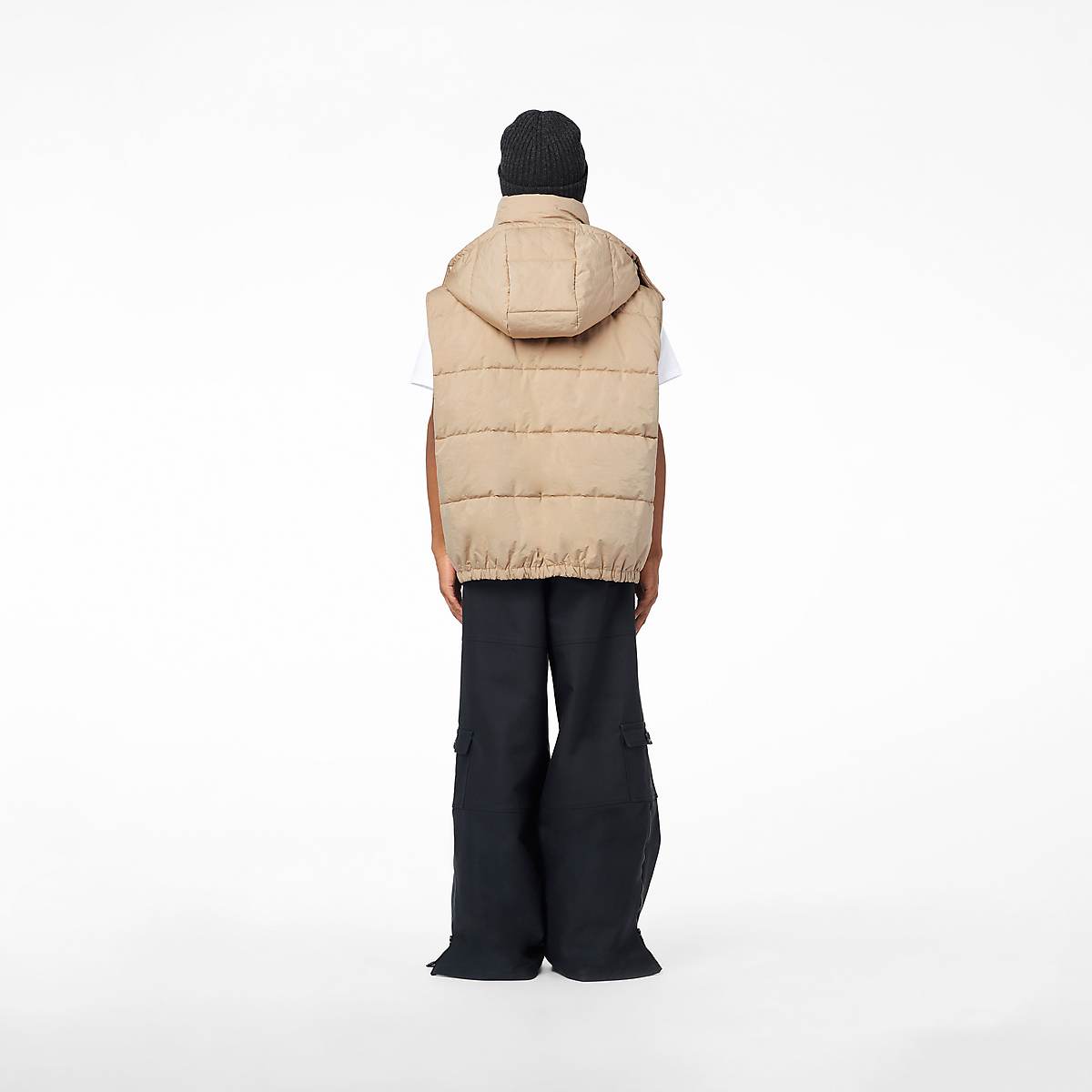 Women Marc Jacobs Oversized Puffer Vest Beige | UK MJ6137-S49