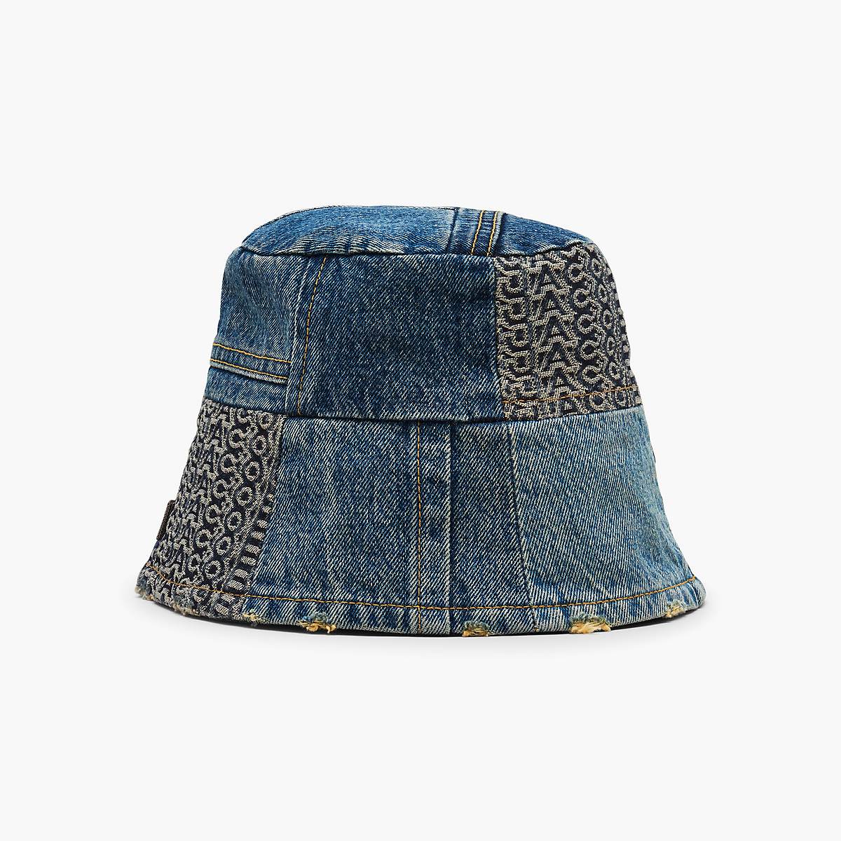 Women Marc Jacobs Patchwork Denim Bucket Hats Indigo Multicolor | UK MJ6027-Q01