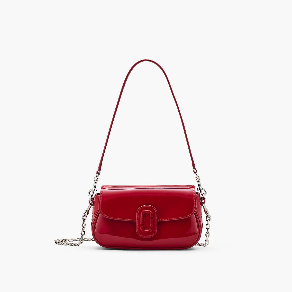 Women Marc Jacobs Patent Leather Clover Shoulder Bags Red | UK MJ4581-O21