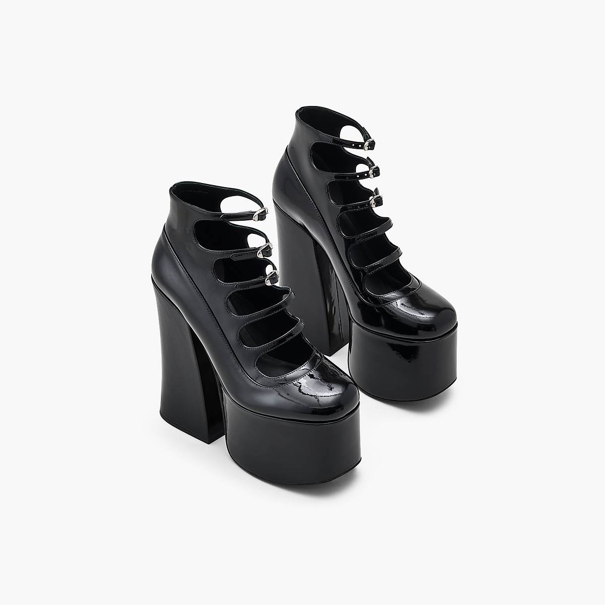 Women Marc Jacobs Patent Leather Kiki Ankle Boots Black | UK MJ8175-D05