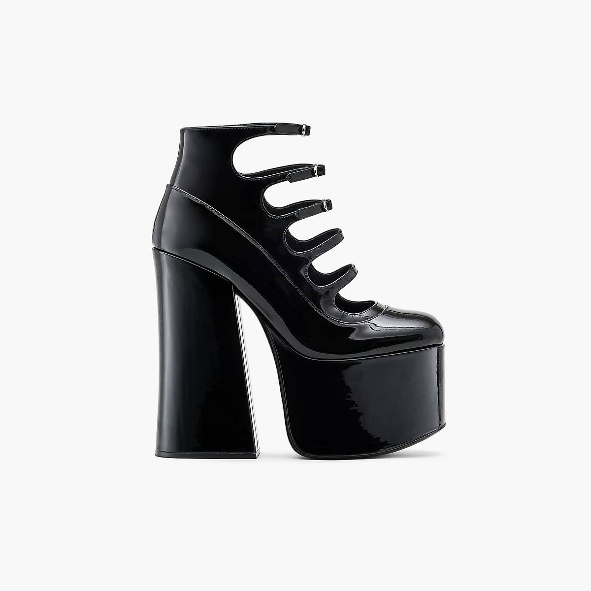 Women Marc Jacobs Patent Leather Kiki Ankle Boots Black | UK MJ8175-D05