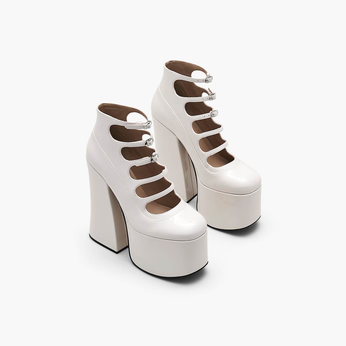 Women Marc Jacobs Patent Leather Kiki Ankle Boots White | UK MJ7123-F28